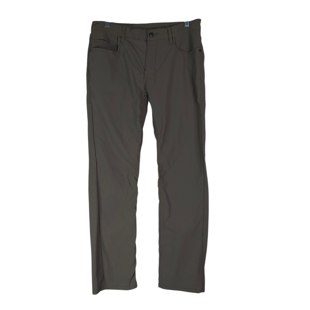 Kenneth Cole Tech Pants Mens 32x30 Olive Green Slim Fit Stretch Water Resistant